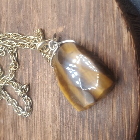 N3330 Tigers eye stone‎ necklace - Picture 2 of 3